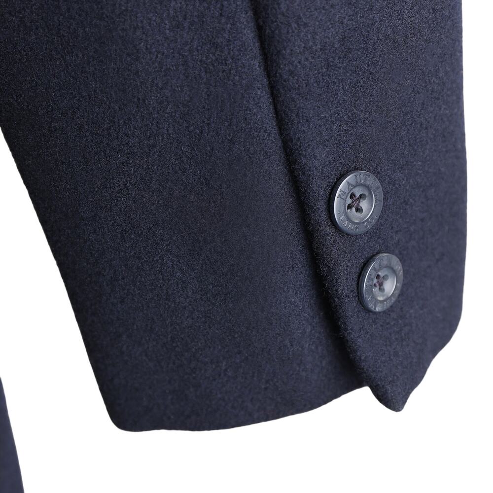 Women's Vintage 90s/Y2k Navy Nautica Double Breasted Wool Trench Coat - XL - Picture 7 of 8